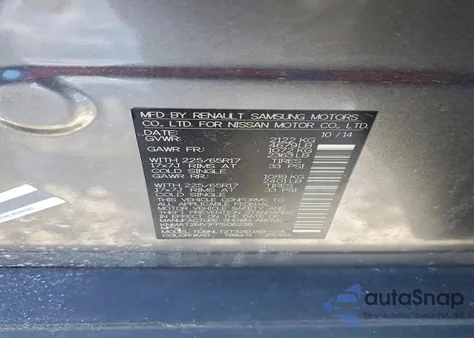 2015 Nissan Rogue S z USA, uszkodzony, nr VIN KNMAT2MV1FP506238